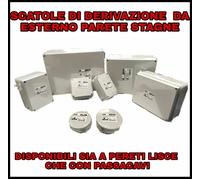 SCATOLE DI DERIVAZIONE ESTERNO PARETE STAGNE IP56 PARETI LISCE O CON PASSACAVI