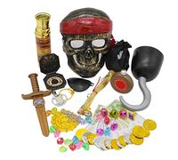 Scatole Di Favore Della Festa Del Tesoro Pirata | Accessori Per La Travestimento Pirata | Kit Giocattolo Per Bambini Divertente Con Bussola Per Ragazzi, Materiale Per La Decorazione Del Compleanno Gio