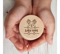 Scatole di legno personalizzate per conservare il primo dente da latte del neonato. Scatole di memoria per raccogliere e conservare i denti da latte e l'ombelico, con animali e nome, come regalo M,M-S