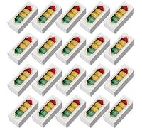 Scatole di Macaron , 20 Pezzi Scatola Cupcake con Finestra e Porta Inserti Scatole per imballaggio Biscotti per cupcake, muffin, dessert, adatti per la casa, feste, Halloween, pasticceria （Piccolo）