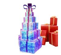 Scatole di Natale con illuminazione per interni,Scatole di Natale con illuminazione per esterni,Decorazione della scatola del partito | Scatola luminosa sotto l'ornamento 'albero per la festa di