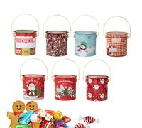 Scatole di Natale | Scatola per dessert - Contenitore natalizio con manico e coperchio - per cibo, feste, snack, dessert, cioccolato