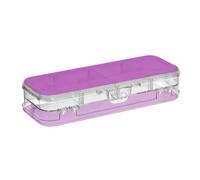 Scatole di plastica magenta scuro con coperchi a scatto per ufficio 8,3 "L x 3" W x 1,9 "H