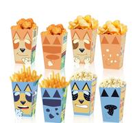 Scatole di Popcorn,Contenitori di Popcorn 12 PCS Bluey Contenitori di Caramelle Scatole Pop Corn per Spuntini del Partito, Dolci, Popcorn e Regali