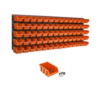 Scatole impilabili Scaffale Storage Sistema di stoccaggio Tool Wall arancia