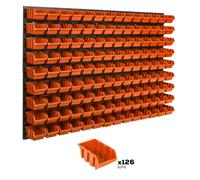 Scatole impilabili Scaffale Storage Sistema di stoccaggio Tool Wall arancia