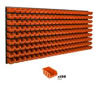 Scatole impilabili Scaffale Storage Sistema di stoccaggio Tool Wall arancia