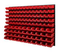 Scatole impilabili set 4x scaffale a parete sistema di stoccaggio 114 scatole...