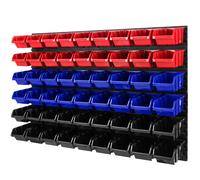 Scatole impilabili set 4x scaffale a parete sistema di stoccaggio 54 scatole ...
