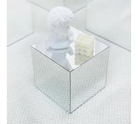 Scatole in acrilico per stand di presentazione con cubo in acrilico cavo, a specchio, supporto per catering, dessert, oggetti da collezione, statuette, decorazioni (20 cm)