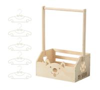 Scatole in legno per bambini, 51 x 34,4 x 23 cm, organizer per box doccia, stoccaggio di sicurezza per bambini, forniture per la casa, l'asilo, la camera da letto, oro
