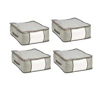 Scatole Kit 4pz Contenitori Indumenti Piumoni Vestiti Organizer Armadio 45X45X20