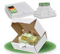 Scatole Maxi di Cartone Marrone e Bianco - Dimensioni e Quantità a Scelta - DHL Hermes DPD GLS UPS Deutsche Post (160 x 110 x 50 mm, 25 Pezzi)