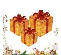 Scatole Natalizie Luminose,3 Pezzi Decorazioni Natalizie | LED Per Le Feste | Per Proprietari Di Casa Appartamento Ufficio Casa Soggiorno Camera Da Mensola Ingresso Vano Della Finestra