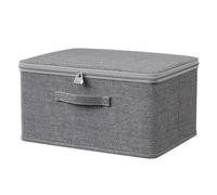 Scatole per Armadio Scatola portaoggetti for vestiti con serratura a combinazione, baule da viaggio pieghevole, portatile, antipolvere, grande capacità, trapunte(40x30x21)