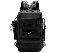 Scatole per attrezzi da pesca, Borsa da pesca con tracolla, zaino, borsa petto for uomo, multicolore, for sport all'aria aperta(Black)