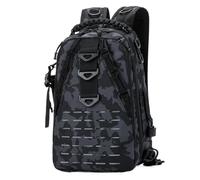 Scatole per attrezzi da pesca, Zaino da pesca uomo con contenitore for canna multicolore for alla carpa, campeggio, escursionismo(Plus Black Gray)