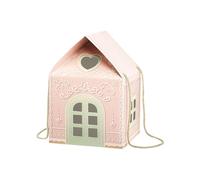 Scatole Per Biscotti Di Natale - Scatola Di Caramelle Di Carta A Forma Di Casa 3D, Contenitore Regalo Per Confezioni Di Snack Natalizi | Per Cioccolato, Biscotti, Frutta, Calze, Riunioni