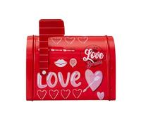 Scatole per biscotti in latta per San Valentino, scatole per biscotti in ferro, per la decorazione della casa o del negozio (rosso)