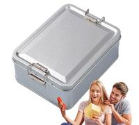 Scatole per biscotti in metallo - Scatole decorative e riutilizzabili | Scatole metalliche rotonde robuste, stile vintage con coperchi sicuri per biscotti fatti in casa e regali di Natale.