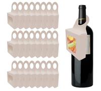 Scatole per Bottiglie di Vino in Carta Kraft da 25 Pezzi con Finestra, Dimensioni: 3,5 X 3,5 X 1,2 Pollici, Scatole Regalo da Appendere, Scatole Decorative per Bomboniere, Scatole per Vino(Bianco)
