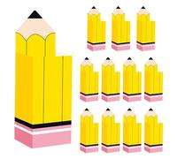Scatole per caramelle a matita,Scatole per popcorn a matita,Porta popcorn Scatole per rientro a scuola - Contenitori per popcorn a forma di matita da 12 pezzi per ringraziare gli