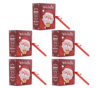 Scatole per caramelle uniche a forma di libro per confezioni regalo, design creativo per migliorare le celebrazioni natalizie, compatte e leggere per un facile trasporto, set di 5 (Babbo Natale 1)