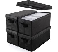Scatole per CD, Confezione Da 4 Custodie per CD, 33,5 X 15 X 13,5 Cm, Contenitor