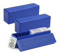 Scatole per conservare monete e monete, 3 confezioni di scatole organizer per monete contenenti 20 scomparti, set di contenitori in plastica per monete contiene 60 lastre di monete, adatte per i porta