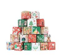 Scatole per conto alla rovescia per Natale, decorazione 'Avvento