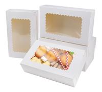 Scatole per Dolci Da 20 Pezzi, Scatola Confezione Regalo Bianco Con Finestra