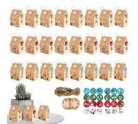Scatole Per Dolci Natalizi | 24 Pezzi Porta Dolci da Party per Muffin e Pasticcini - Confezione per Snack delle Feste Invernali Trattamenti al Cioccolato Torte Caramelle e Dessert |