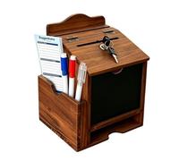 Scatole per donazioni, 830 g, in legno, con lavagna, portatile, decorativa, richiudibile, per chiese, aule, scuola, preghiera, votazione, commenti di beneficenza
