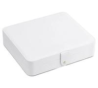 Scatole Per Gioielli Scatola portagioie in pelle da donna, adatta for matrimonio, fidanzamento, proposta, anniversario, portagioie Cofanetti E Scatole(Blanc)