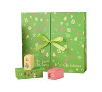 Scatole per l'avvento di Natale - Scatole per calendario 'Avvento di carta, 24 giorni 2025 Scatola per la rovescia di Natale vuota da riempire, per le vacanze per il compleanno del