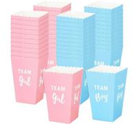 Scatole Per Popcorn in Carta Gender Reveal 50 Pezzi Scatole Per Bomboniere Per Popcorn Rosa Blu Secchiello Per Popcorn Aperto Scatole Per Contenitori Di Caramelle Per Ragazzo Ragazza Baby Shower Party