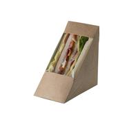 Leone Sandwich box-kraft/pe avana/b.co cm12,3x7,2x12,3h - 100 pz Sandwich box-KRAFT/PE avana/b.co cm12,3x7,2x12,3h - 100 pz