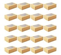 Scatole Per Sapone Con Finestra Trasparente, 20 Pezzi, Mini Scatole Di Carta, Scatole Per Imballaggio Di Sapone Kraft Per Pasticceria, Caramelle, Fabbricazione Di Sapone, Gioielli, Confezioni Regalo