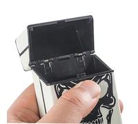 Scatole per sigarette alla moda, che si illuminano al buio, si illuminano al buio, custodia portatile con motivo teschio, può contenere fino a 20