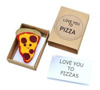 Scatole Pizza Giocattolo Piccoli Giocattoli Decorativi in Peluche e Feltro | Favori Pizza Per Feste per Aula Scuola Compleanno Carnevale Baule Festa Autunno Halloween Raduni