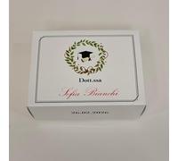 Scatole Porta Confetti Laurea Giurisprudenza, Servizi giuridici, Personalizzate - Bomboniere Laurea Eleganti per Facoltà Giuridiche -Design Elegante e Moderno -Set da 10 pz