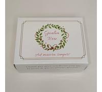 Scatole Porta Confetti Laurea Umanistica Personalizzate - Bomboniere Laurea Lettere, Filosofia e Lingue- Adatta a tutte le facoltà- Design elegante e moderno- Set da 10 pz