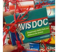 Scatole Portaconfetti e ciondolo -Laurea Farmacia/Medicina/CTF personalizzate -Confezioni ironiche-decorative-tipo medicinali- Idea Bomboniera originale per varie occasioni -10 pz