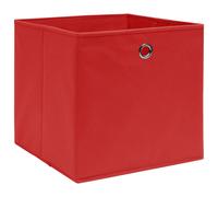 Scatole Portaoggetti 10pz Rosse 32x32x32 cm Tessuto