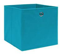 Scatole Portaoggetti 4pz Azzurre 32x32x32 cm Tessuto
