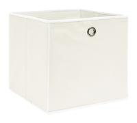 Scatole Portaoggetti 4pz Bianche 32x32x32 cm Tessuto