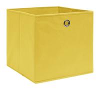 Scatole Portaoggetti 4pz Gialle 32x32x32 cm Tessuto