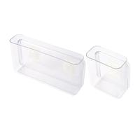 Scatole portaoggetti a parete da 2 pezzi senza punzonatura (trasparente)