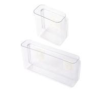 Scatole portaoggetti a parete da 2 pezzi senza punzonatura (trasparente)