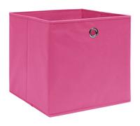 Scatole Portaoggetti con Coperchi 4pz Rosa 32x32x32 cm Tessuto